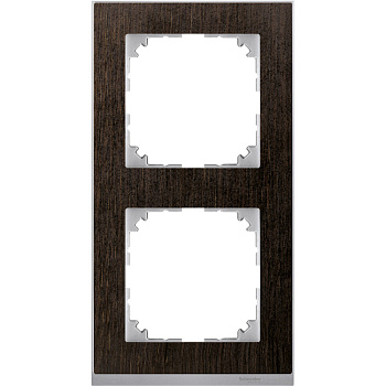 SE Merten SM M-Pure Decor Венге/Алюминий Рамка 2-ая MTN4020-3671