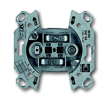 ABB BJE Мех Розетка TV-FM проходная 2CKA000230A0268