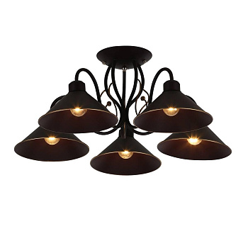 Evoluce SLE120402-05 Светильник потолочный Черный/Черный E27 5*40W