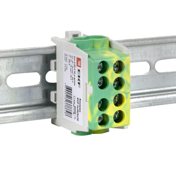 Купить EKF PROxima Клемма распределительная КСР с двойным винтом 2x25/2x16 желто-зеленая