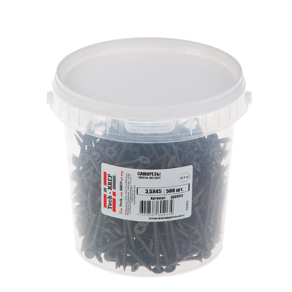 Tech-Krep Саморез ШСГМ 3,5х45 (500 шт) - ведро 100094