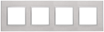 ЭРА 14-5204-03 Elegance Алюминий/алюм Металл Рамка 4-ая