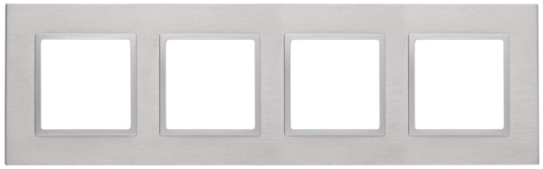 ЭРА 14-5204-03 Elegance Алюминий/алюм Металл Рамка 4-ая