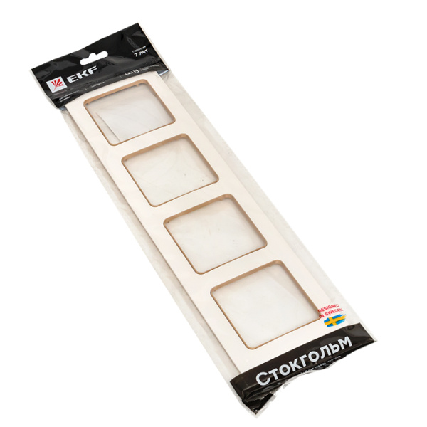 Купить EKF PROxima Стокгольм Белый Линия шампань Рамка 4-ая