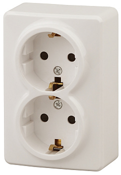 ЭРА 11-2206-02 Эксперт Сл.кость Розетка 2-ая с/з со шт ОУ