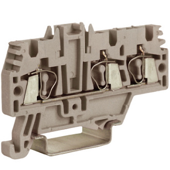 DKC HMM.2/1+2GR(Ex), проходной зажим 2,5 кв.мм серый 1 ввод/2 вывода