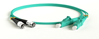 Hyperline FC-D2-503-FC/PR-LC/PR-H-2M-LSZH-AQ Патч-корд волоконно-оптический (шнур) MM 50/125(OM3), FC-LC, duplex, LSZH, 2 м 247671
