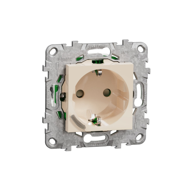 SE WISER UNICA NEW РОЗЕТКА одиночная встраиваемая 16А, ZigBee 3.0, Бежевый NU555744
