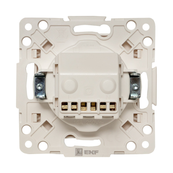 Купить EKF PROxima Стокгольм Белый Розетка с/з, со шторками, 16А, винт.клеммы