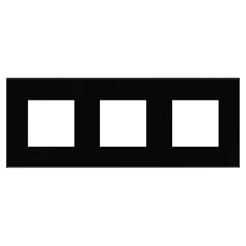 DKC Рамка "Avanti", "Черный квадрат", 3 поста (6 мод.)