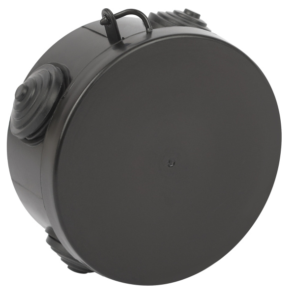 ЭРА Распаячная коробка KOR-85-40-4g-B открытой установки КОР 85х40мм черная с гермовводами 4 входа IP54