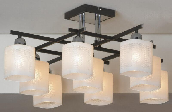 Купить Lussole PROMO 2 Металл Хром / венге Стекло Люстра E14 GRLSL-9007-09