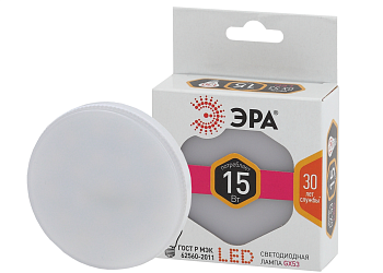 ЭРА Лампочка светодиодная ЭРА Б0062266 GX53 15Вт таблетка теплый белый свет LM