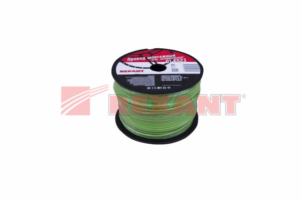 Купить Провод ПГВА 1 х 1.00мм², 100м, ЗЕЛЕНЫЙ Rexant 01-6523