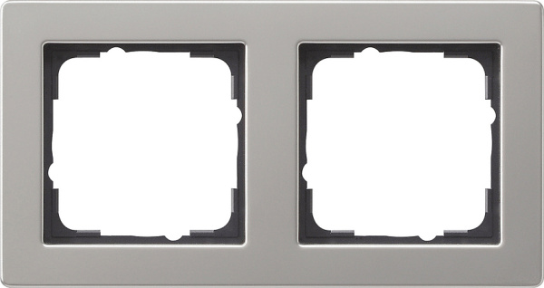 Gira E2 Сталь Рамка 2-ая 021233