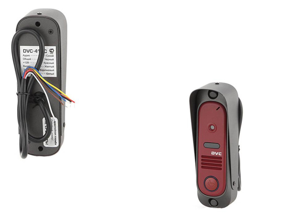 DVC В/П 800 твл (CMOS), узкая, вертик., накладн. монтаж, компл: уголок, козырек, темно-красный DVC-414Re Color