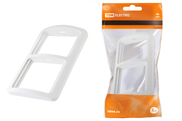 TDM Рамка 2-ая горизонтальная белая "Валдай" SQ1804-0017
