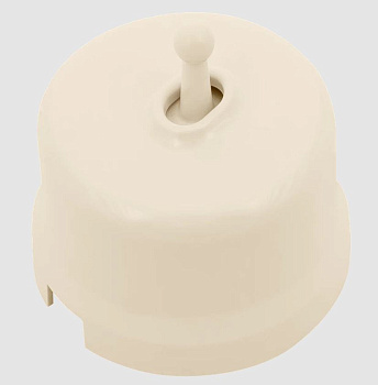 BIRONI Лизетта Пластик Песочное золото Выключатель перекрестный 1-кл (тумблерный) B1-233-24