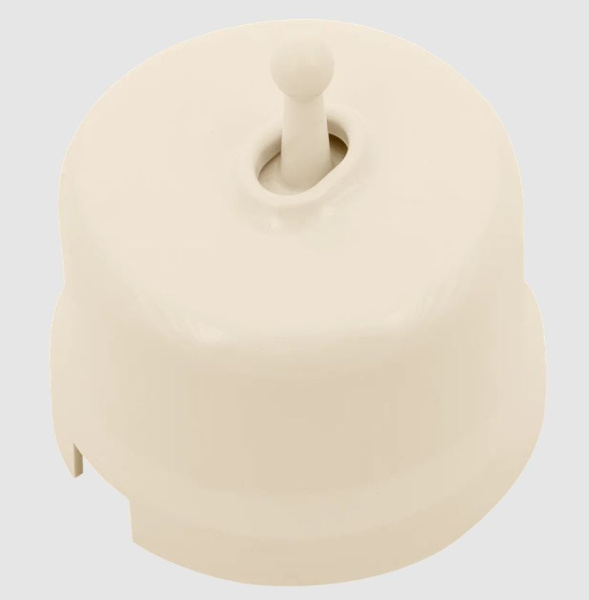 BIRONI Лизетта Пластик Песочное золото Выключатель перекрестный 1-кл (тумблерный) B1-233-24