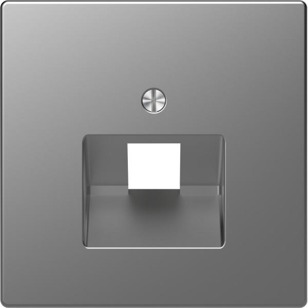 SE Merten D-Life Нержавеющая Сталь Накладка центральная для розетки 1-ной RJ45 MTN4521-6036