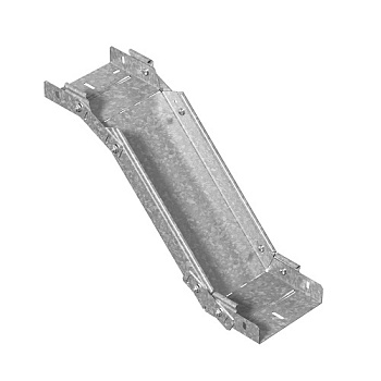 OSTEC Поворот вертикальный регулируемый 100х50, толщ. 1,0 мм, Сендзимир цинк