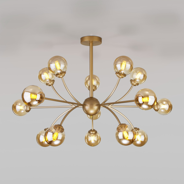 Eurosvet Потолочная люстра со стеклянными плафонами 30180 матовое золото a057464