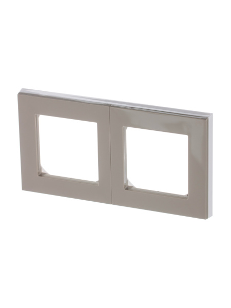 ABB EPJ Levit кофе макиато / белый Рамка 2 поста, 2CHH015020A6018