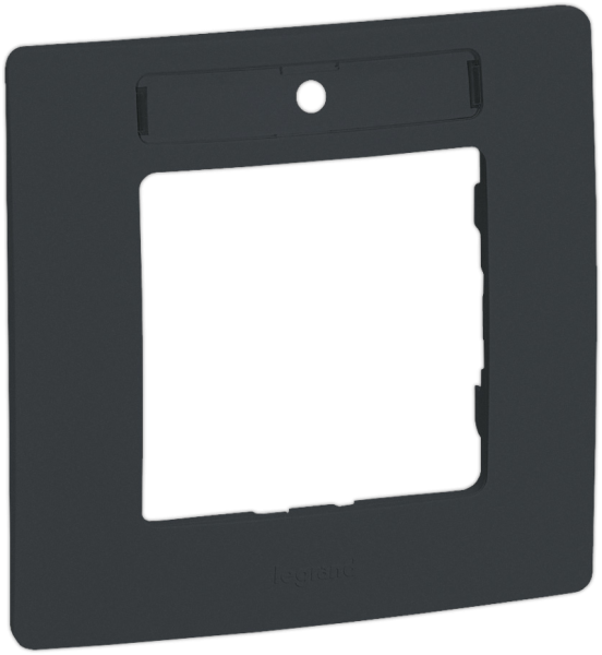 Legrand Etika Антрацит Рамка 1-ая с держателем для маркировки антрацит 672586