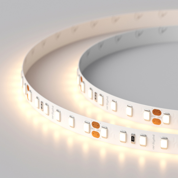 Купить Arlight Светодиодная лента RT-A120-8mm 24V Warm3000 (14.4 W/m, IP20, 2835, 5m) (Открытый) 020393(2)