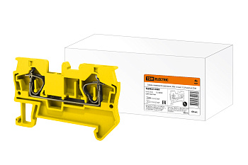TDM Зажим клеммный безвинтовой (ЗКБ) 1,5 мм2 17,5А желтый SQ0822-0089