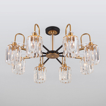 Eurosvet Потолочная люстра в стиле лофт 70090/8 черный a045145