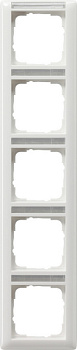 Gira Standard 55 Белый глянец Рамка 5-ая вертикальная с полем для надписи 111503