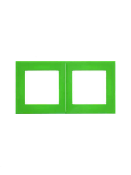 Купить ABB EPJ Levit зелёный / дымчатый чёрный Рамка 2 поста 2CHH015020A6067