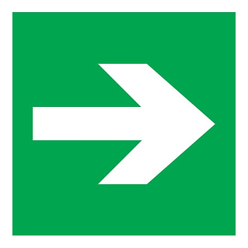 Табличка ПВХ эвакуационный знак «Направляющая стрелка» 200х200 мм Rexant 56-0030-2