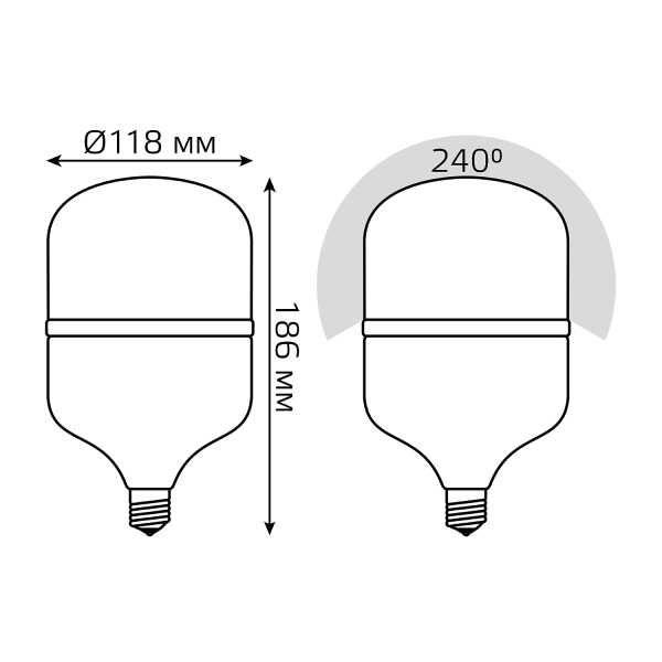 Купить Gauss Лампа Elementary T120 42W 3600lm 4000K E27 LED 63224