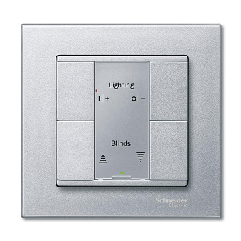SE Merten KNX SM Алюминий Сенсор 2-кнопочный Plus MTN627660