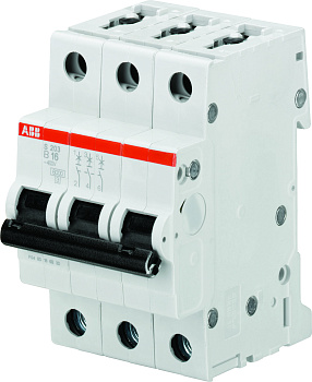 ABB Выключатель автоматический 3-полюсной S203M B25 2CDS273001R0255 ABB Выключатель автоматический 3-полюсной S203M B25 2CDS273001R0255