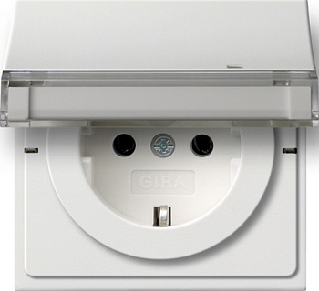 Gira Розетка с крышкой и полем для надписи 0439112