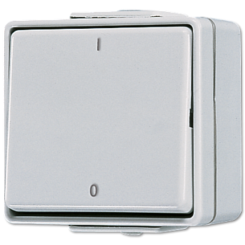 JUNG Выключатель двухполюсный,  для накладного монтажа IP44 602W