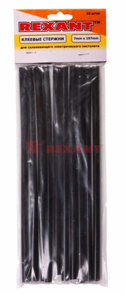 Клеевой стержень d=7.4мм L=197мм Черный Rexant 09-1004