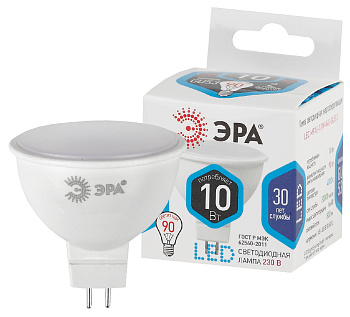 ЭРА LED MR16-10W-840-GU5.3 (диод, софит, 10Вт, нейтр, GU5.3)