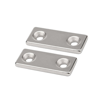 Неодимовый магнитный прямоугольник 35х15х3 мм с зенковкой 8х4 мм (упаковка 1 шт.) Rexant 72-3703