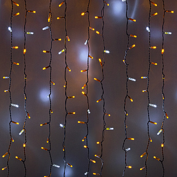NEON-NIGHT Гирлянда "Светодиодный Дождь" 2х1,5м, эффект мерцания,белый провод, 230 В, диоды ЖЁЛТЫЕ, 360 LED 235-225