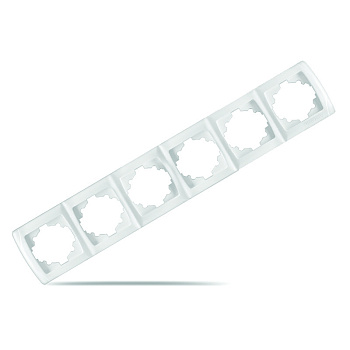 UNIVersal "Маргарита" Рамка Бел 6-ти местная горизонтальная 1085