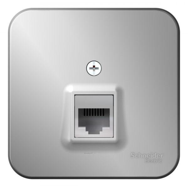 Systeme Electric Blanca наруж Алюминий Розетка компьютерная RJ45, кат.5E, изолир. пластина