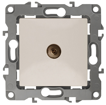 ЭРА 12-3102-02 Слоновая кость Розетка TV проходная, IP20, 12