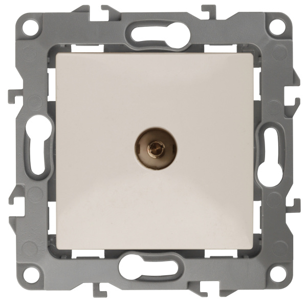 ЭРА 12-3102-02 Слоновая кость Розетка TV проходная, IP20, 12