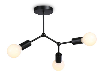 Ambrella Потолочный светильник в стиле лофт TR8027/3 BK черный E27*3 max 40W D400*390