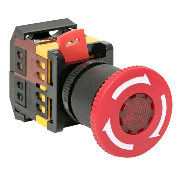 Купить EKF PROxima Кнопка ANE-22 поворотная c блокировкой и подстветкой NO+NC Грибок