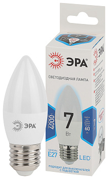 ЭРА LED B35-7W-840-E27 (диод, свеча, 7Вт, нейтр, E27)